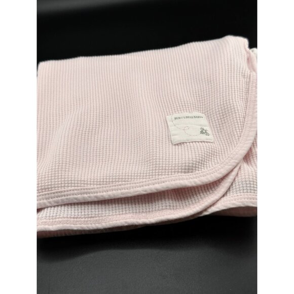 Burt's Bees light pink thin thermal 25 x 30 2014 baby security blanket lovey - Picture 1 of 9